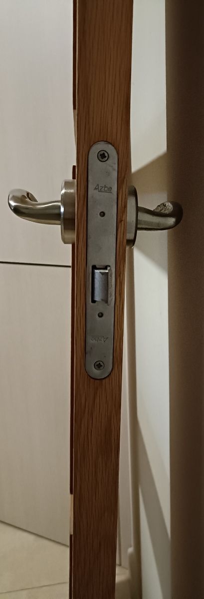 Puerta madera cristal 4 paneles