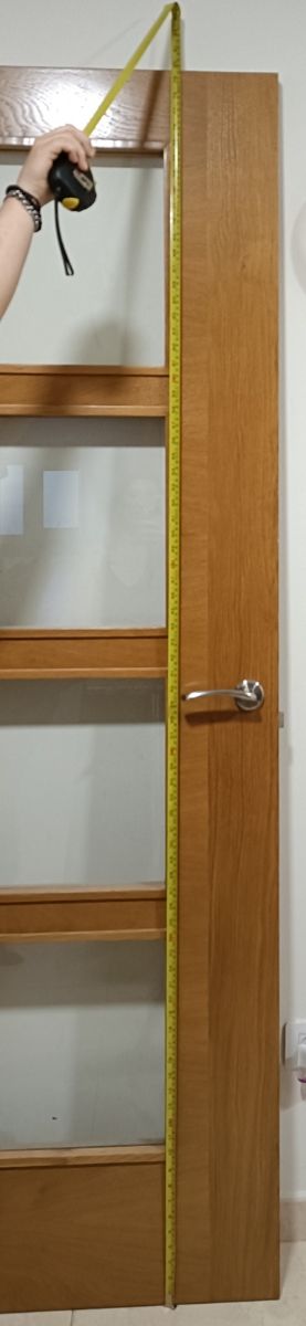 Puerta madera cristal 4 paneles