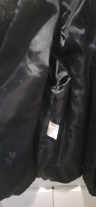 Abrigo sintetico astracán negro