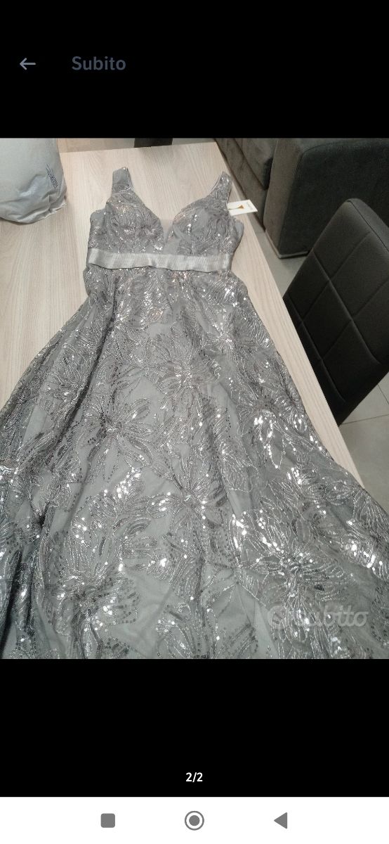 Abito donna argento eventi