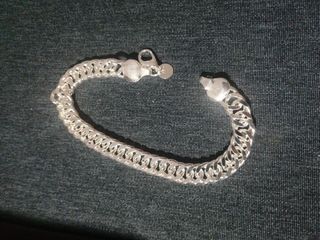 Pulsera ancha de plata