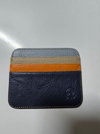 Porta-cartões Pele Genuína - Novo