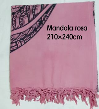 Manta Mandala Elefante Rosa