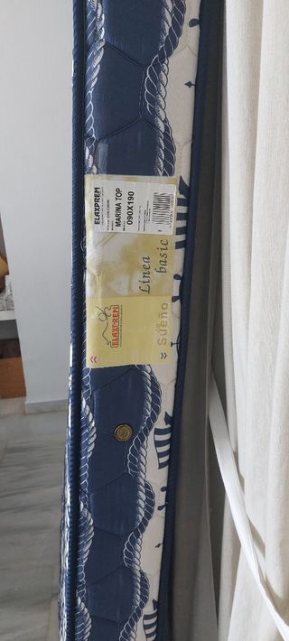 Cama nido + 2 colchones - Azul/Blanco