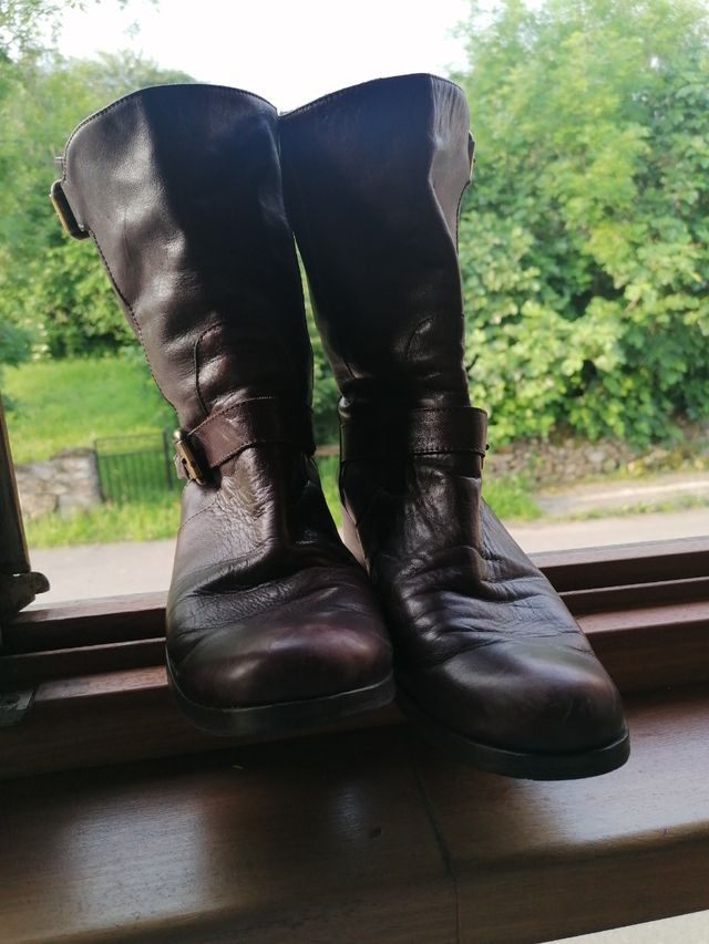 Botas Marrón Piel Talla 40