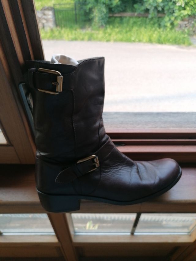 Botas Marrón Piel Talla 40