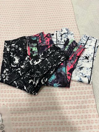 3 Mallas Deportivas Shein - estampadas