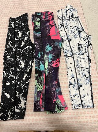 3 Mallas Deportivas Shein - estampadas