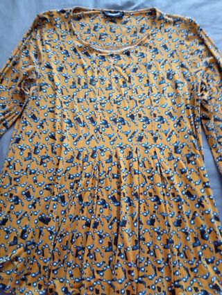 Blusa Desigual manga larga amarilla y azul