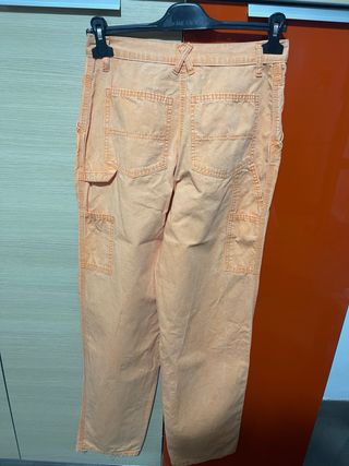 Pantaloni cargo arancioni retrò