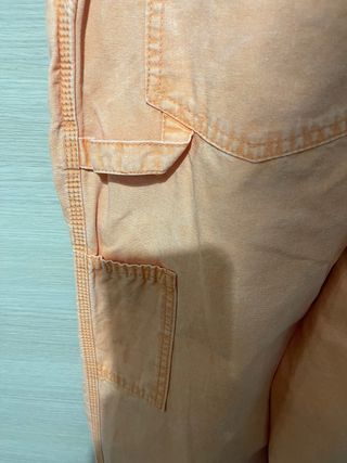 Pantaloni cargo arancioni retrò