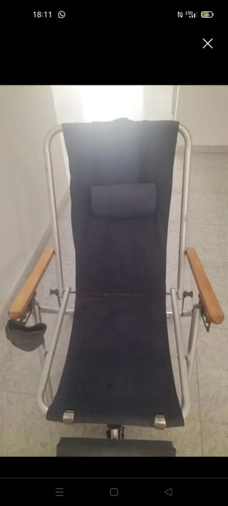 Silla Plegable Reclinable con Reposapiés