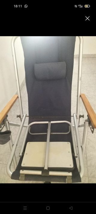 Silla Plegable Reclinable con Reposapiés