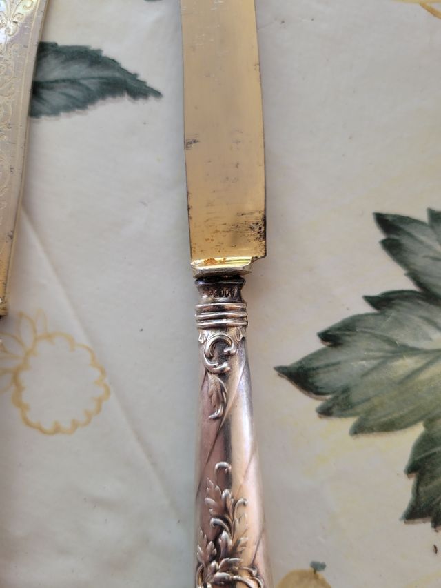 Coltelli da dolce antichi in argento(fine '800)