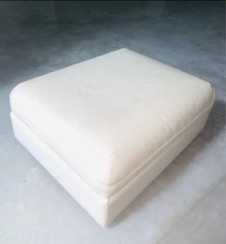 Puff Ikea Vallentuna blanco - piel