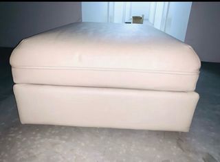 Puff Ikea Vallentuna blanco - piel