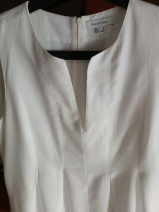 Vestido Maria Mare blanco y azul
