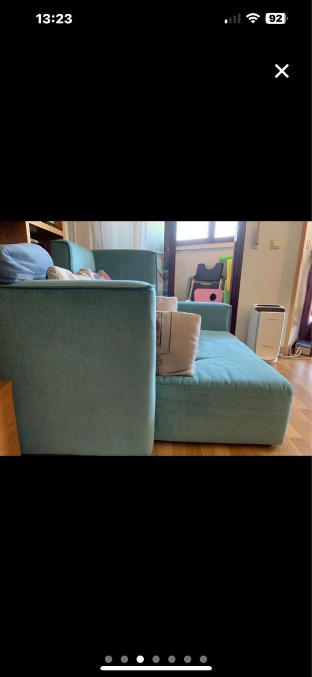 Sofá Fama turquesa - Diseño juvenil