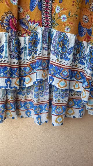 Blusa Natura XL - Amarilla, Flores.es de bambula.