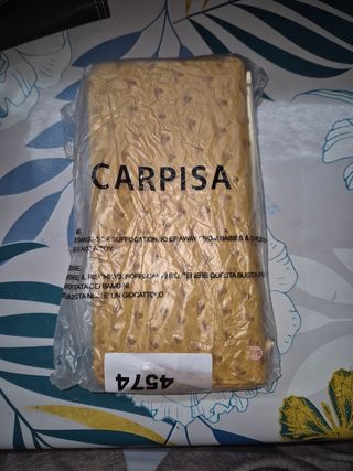 Portafoglio giallo effetto struzzo