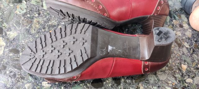 Zapatos Antea Marrón-Rojos,talla 36