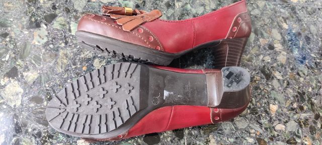 Zapatos Antea Marrón-Rojos,talla 36