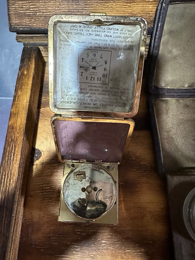 2 relojes viaje antiguos