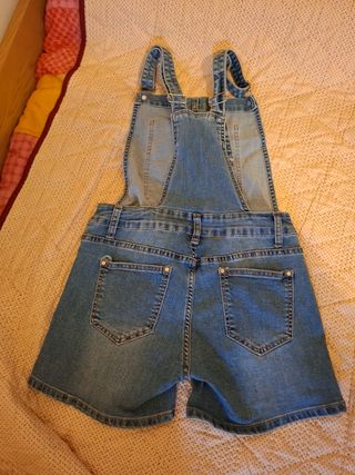 Tuta jeans corta blu