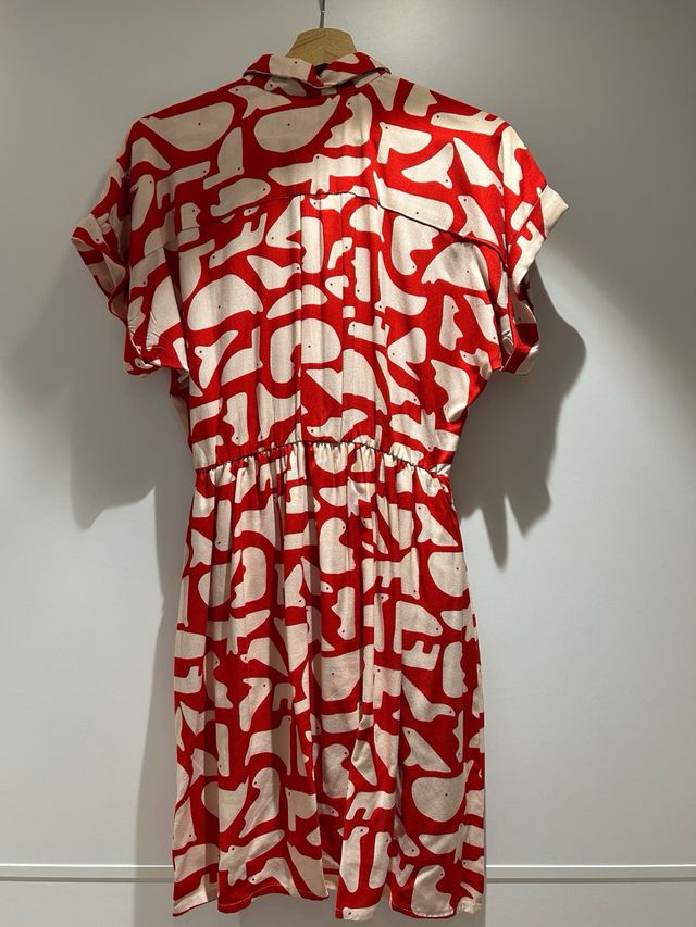 Vestido rojo estampado verano