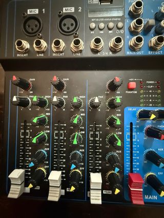 Mixer audio Andowl Q4L - 3 canali karaoke live dj