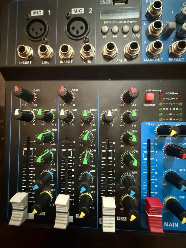 Mixer audio Andowl Q4L - 3 canali karaoke live dj