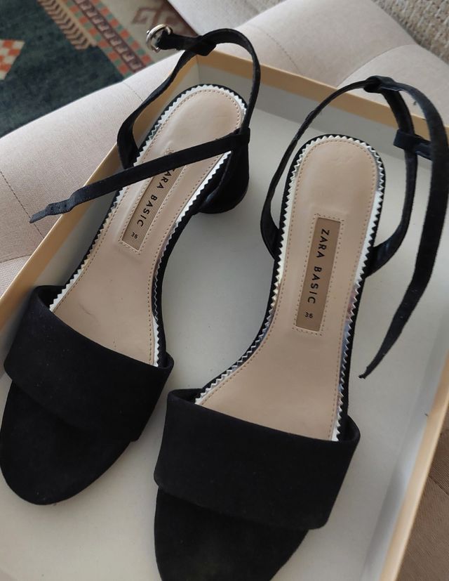 Sandalias Zara Nuevas Negras 36