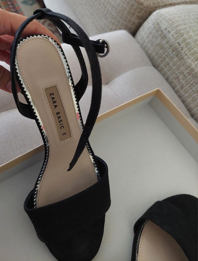 Sandalias Zara Nuevas Negras 36