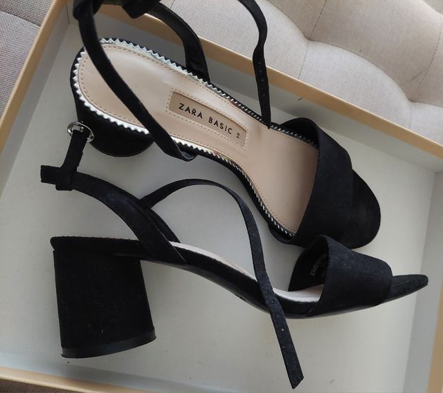 Sandalias Zara Nuevas Negras 36