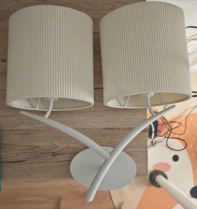 2 Lámparas Pared Blancas - Decorativas