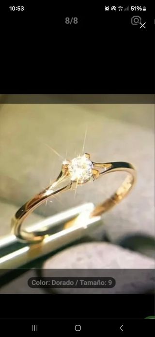 Anillo dorado - Talla 9