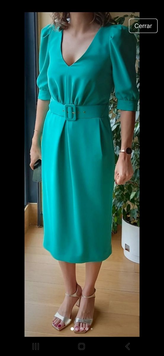 Vestido Fiesta turquesa - Talla M