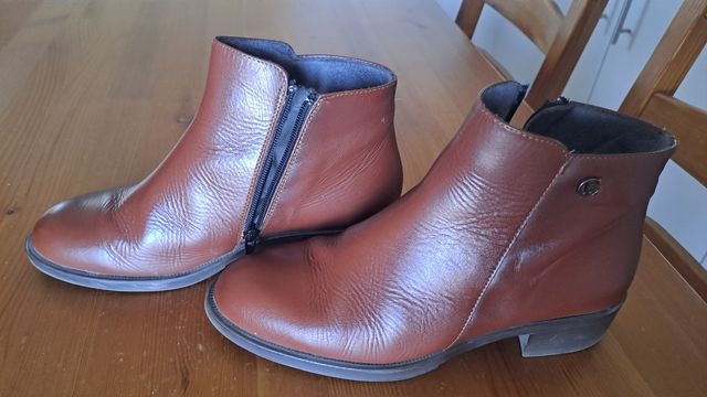 Botines Marrón Piel Mujer