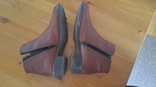 Botines Marrón Piel Mujer