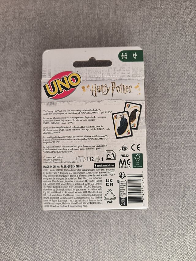 UNO Harry Potter - Gioco di carte INEDITO