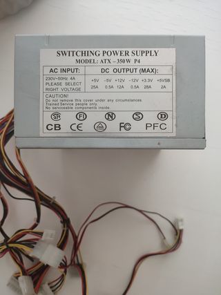 Fuente alimentación ATX 350W