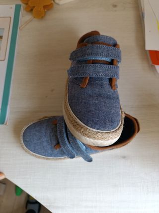 Zapatillas niño loneta azul marino talla 30