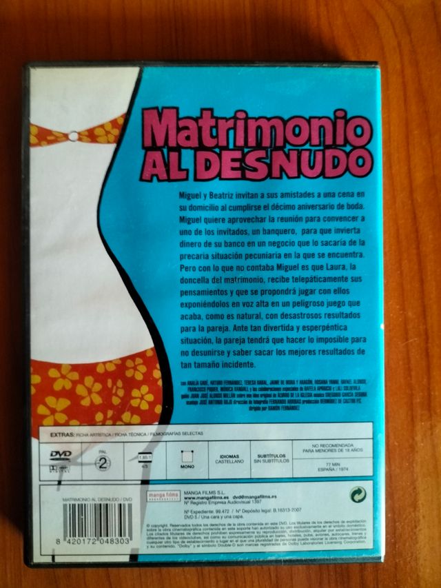 DVD Matrimonio al Desnudo