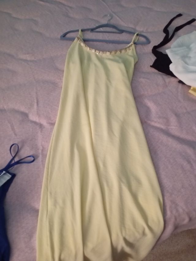 Vestido largo amarillo tirantes