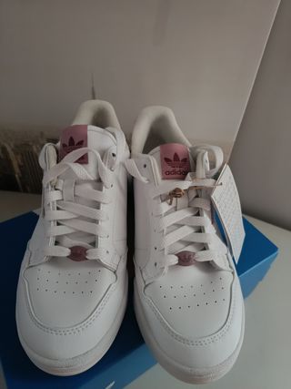 Adidas Continental 80 - Blancas y Rosa