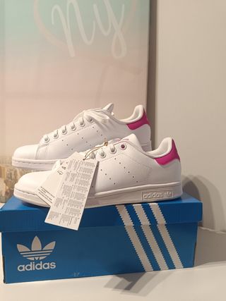 Zapatillas Adidas Stan Smith Rosa-Blancas