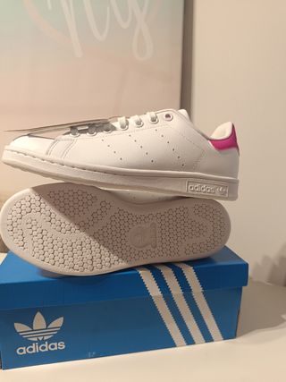 Zapatillas Adidas Stan Smith Rosa-Blancas