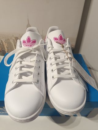 Zapatillas Adidas Stan Smith Rosa-Blancas