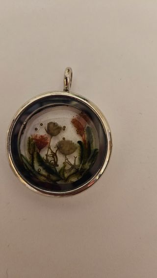 Medallón flores con musgo