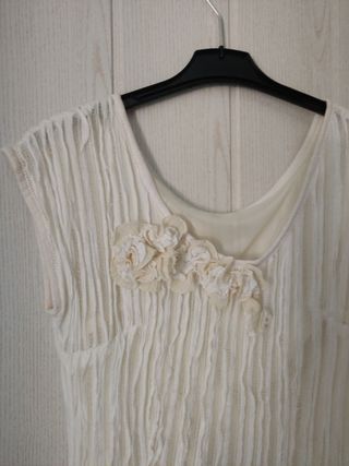 Vestido fiesta blanco roto comodísimo